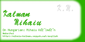 kalman mihaiu business card